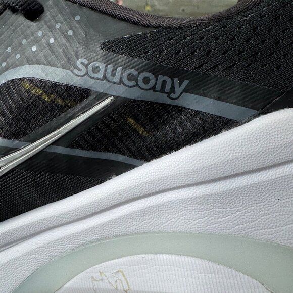 Saucony Omni 22 Mens Size 11 Black/White Running Shoes Lightweight Breathable - Picture 5 of 7